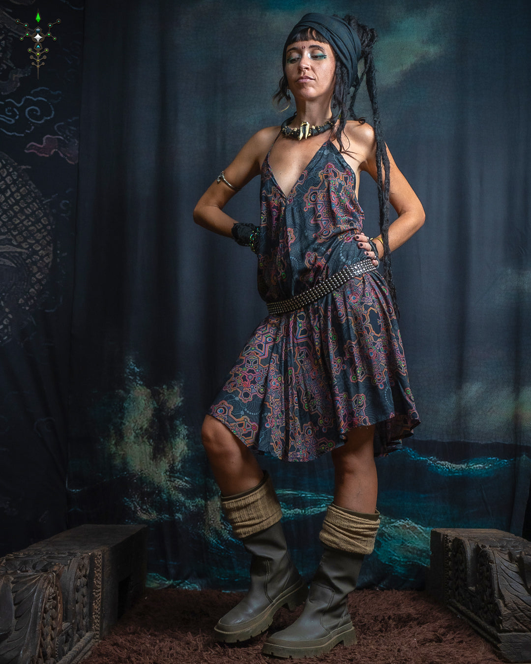 Midi Dress Triangle / Bamboo - AFRODISIAKO